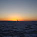 Lake Michigan winter sunset