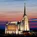 Rexburg Idaho Temple at Sunset