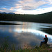Fishing at Lion Lake, Montana Summer Evening