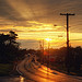 Cape Cod - Sunset over Massachusetts Route 28