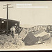 PUERTO RICO RPPC - Unidentified Train Wreck at Rail Road Bridge.