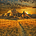 badlands sunrise - badlands national park, south dakota