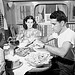 Al and Roey Stickles sit down to have a meal: Everglades National Park, Florida
